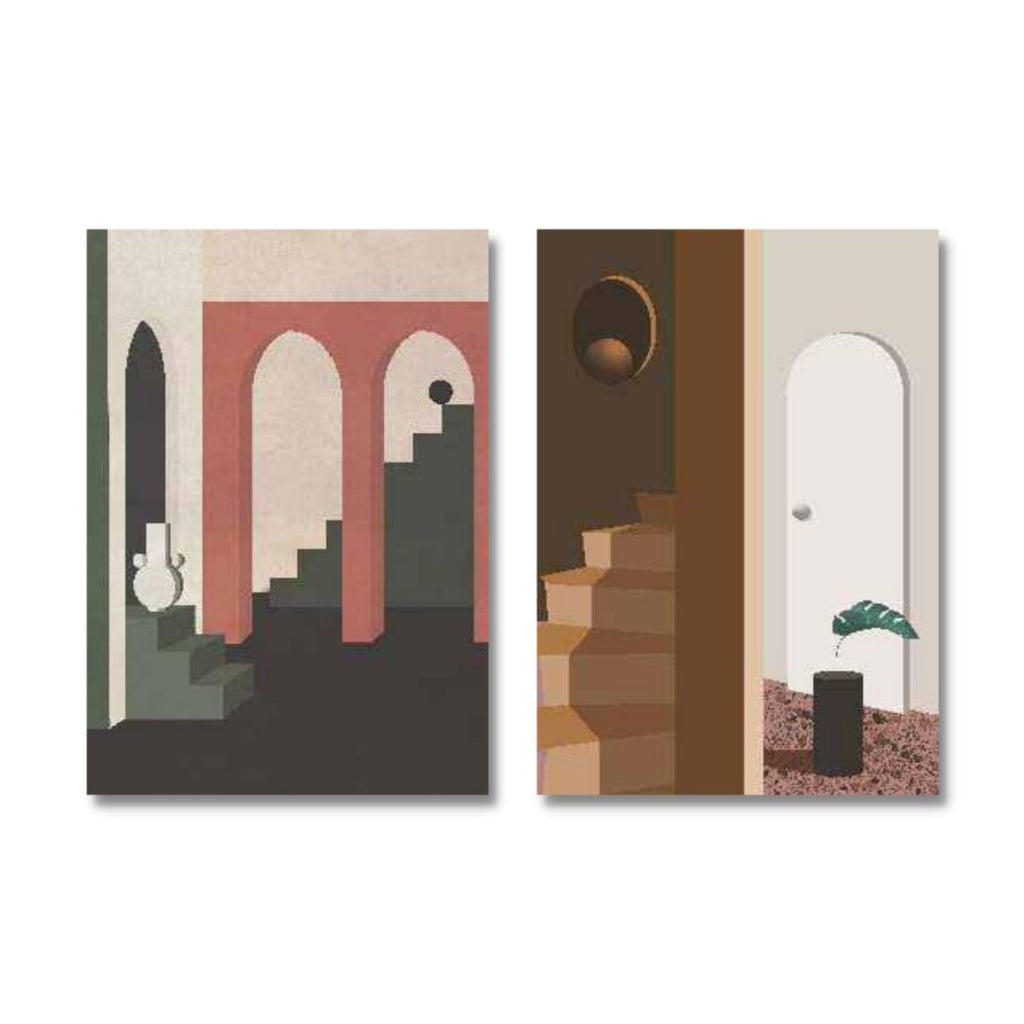Wall Framed Canvas - Set of 2