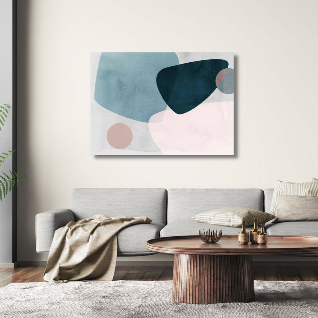 Abstract Wall Framed Canvas - Set of 1