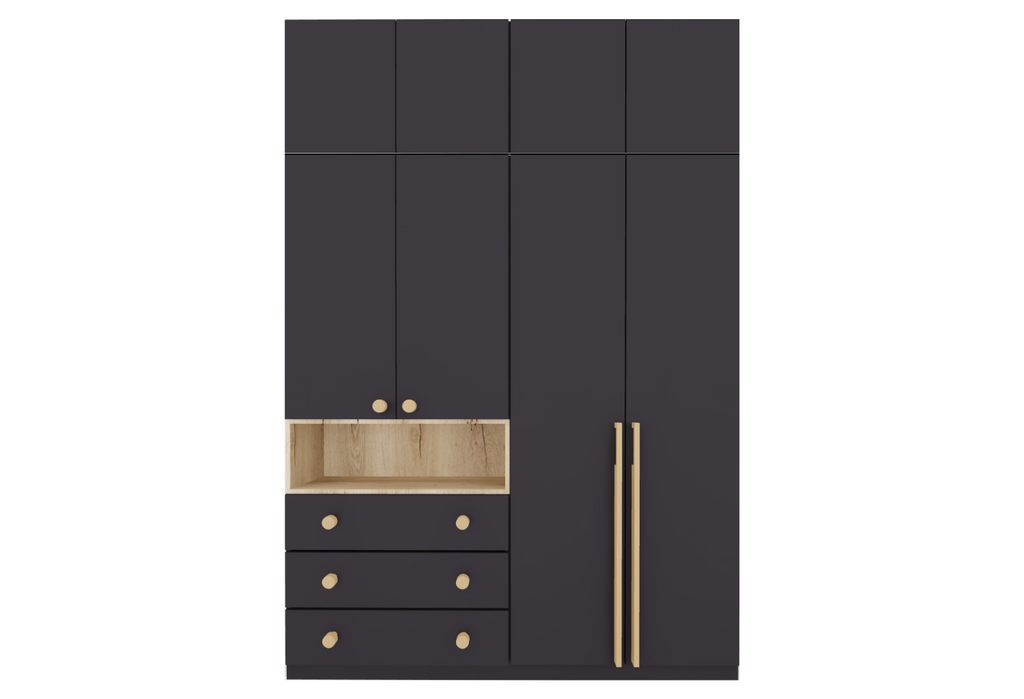 Hinged Wardrobe with Chest of Drawers