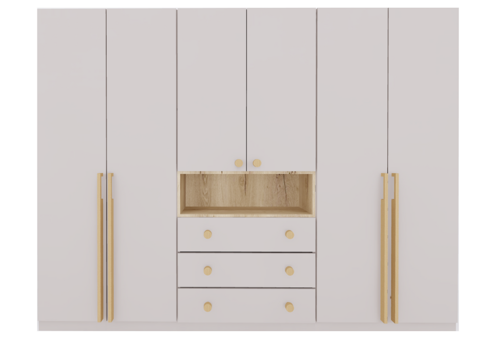 Hinged Wardrobe with Chest of Drawers