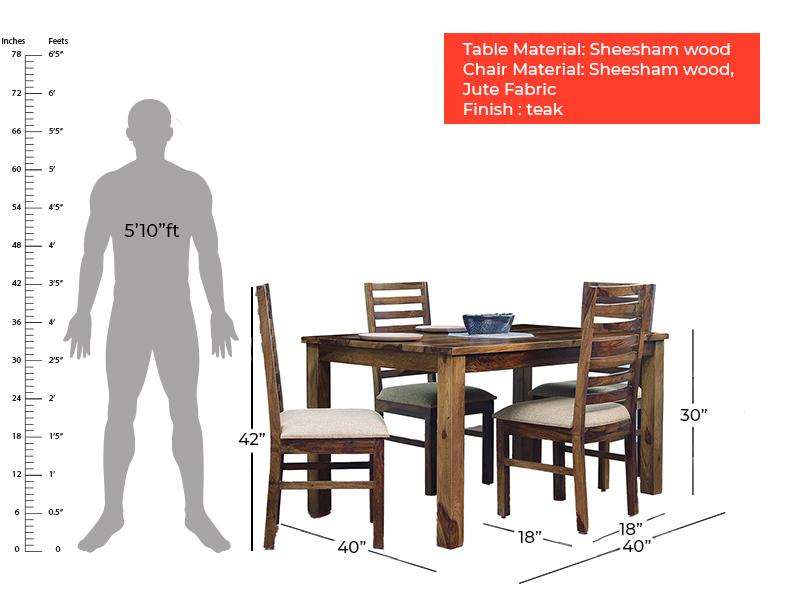 Alexa 4 Seater Dining Table Package